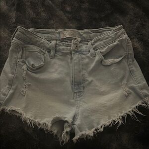 Hollister Light Blue Distressed Jean Shorts